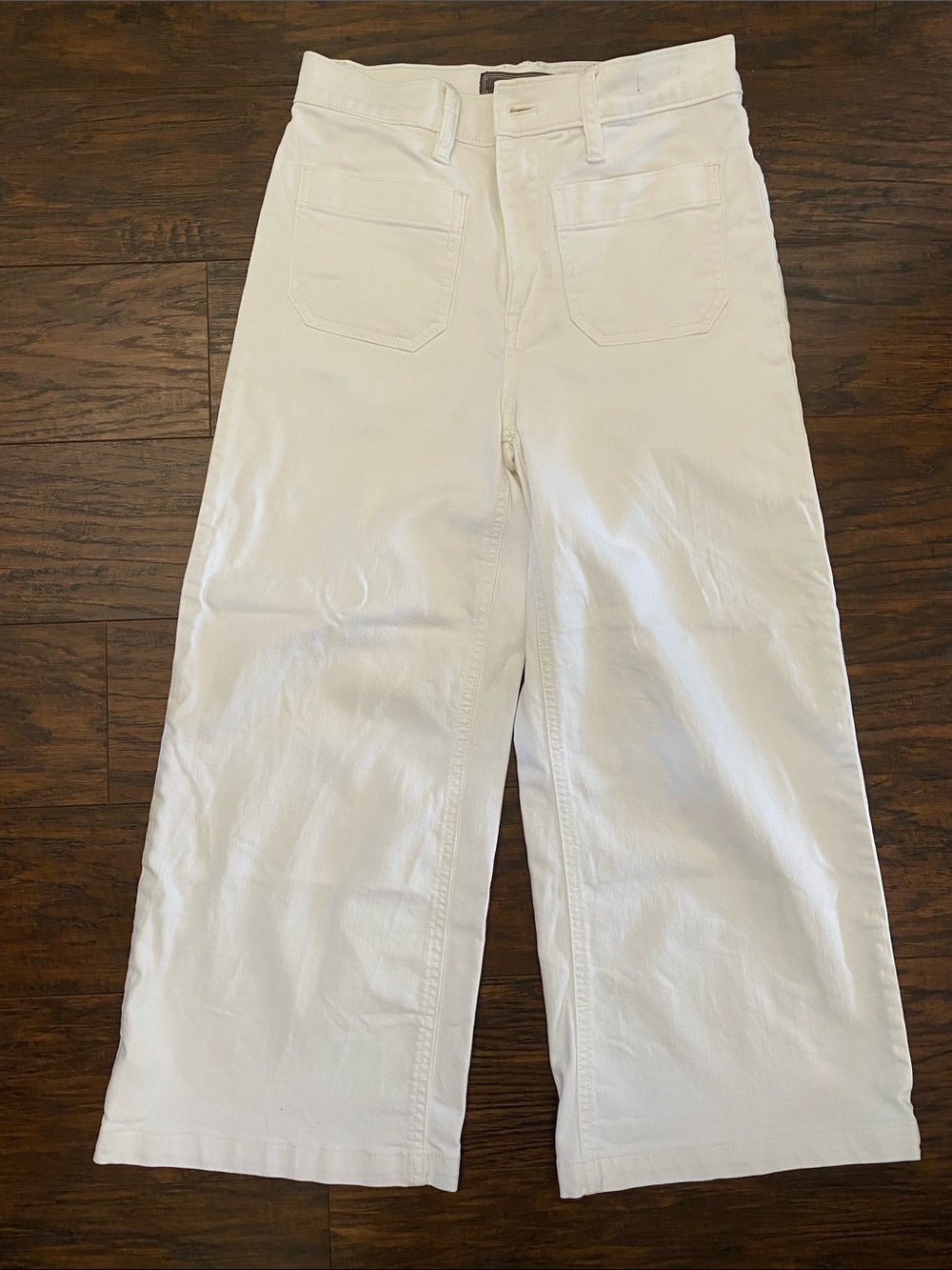 J. Crew Point Sur White High-Rise Wide-Leg Jeans — Flared Silhouette